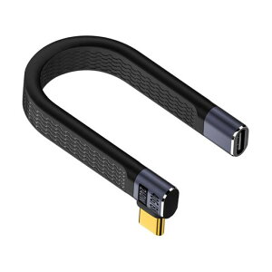 Poyiccot 240W USB C �����P�[�u���Z�� 13cm�A40Gbps USB C �����P�[�u�� L���A8K@60hz Thunderbolt 4 L�� USB Type C�A�_�v�^�[ PD3.1 48V/5A �����[�d Type-C