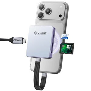ORICO5in1���C�z�����J�[�h���[�_�[&M.2�n�[�h�f�B�X�N�P�[�XTF/SD3.0�AM.2NVMe2230/2242SSD�C���^�[�t�F�[�X���ځAUSB3.2Gen210Gbps�����]���ATF-SD