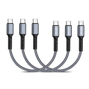 GHNTJAP USB C to USB C �P�[�u�� �Z�� 15CM 3�{ �^�C�vc �P�[�u�� PD�Ή� 60W�}���[�d USB2.0�f�[�^�]�� Type C to Type C iPhone15/iPad/Galaxy/Pixel���Ή�