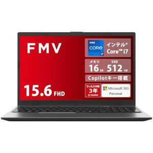 FMV �m�[�g�p�\�R�� WE1-K3 (MS 365 Personal/Copilot�L�[����/Win 11/15.6�^/Core i7/16GB/SSD 512GB) FMVWK3E175_AZ