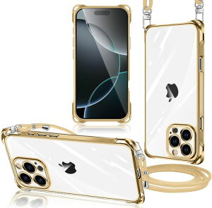 iPhone16ProMax�p�P�[�X�N���A�V�����_�[��|���P�[�X�ϏՌ��A�C�t�H��16ProMax�X�}�z�P�[�X�������^�y��TPU�J�o�[���|���΂߂����R�t���D��X�g���b�v�t�����������\���O���\�����h�~