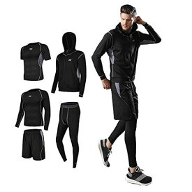 [ADEME] コンプレッションウェア メンズ 長袖 半袖 上下 吸汗速乾 タイツ 高弾力 通気性 トレーニング ランニング スポーツウェア 加圧