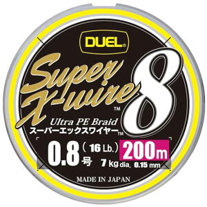 DUEL(�f���G��)PE���C���ނ莅�X�[�p�[�G�b�N�X���C���[8�y���C���ނ胉�C���ދ���x�����x�z0.8��200m5�F/�C�G���[�}�[�L���OH3607N-5CR