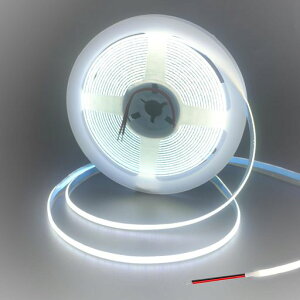 �N���A�q��(Clearhill)12V 5mm�� COB 2000LED �X�g���b�v���C�g �x�A���C���[(�d���Ȃ�)5M �����F 6500K 400LEDs/M CRI90 �d�C���b�L���ʃp�l�� 10W/M �h���s�� ����DIY�p