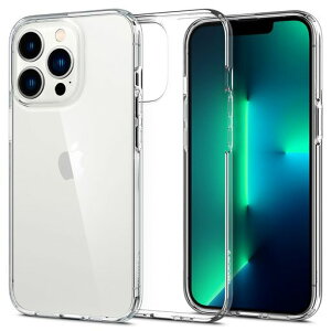 Spigen�y�n��18�N�̋Z�p�́ziPhone13Pro�P�[�X�N���A�Ռ��z�����^�ČRMIL�K�i�擾TPU�J�o�[����1.5mm�y�ʓ������ϗ}�����C�����X�[�d�Ή����L�b�h�E�N���X�^��ACS03254(�N���X�^���E�N���A)
