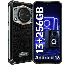 ANDROID13 スマホ 本体 OUKITEL WP22 SIMフリー スマホ 本体 防水防塵耐衝撃 125デシベル超大音量スピーカー 13GB RAM +256GB ROM 10000MAH大容量バッテリー スマホ 本体