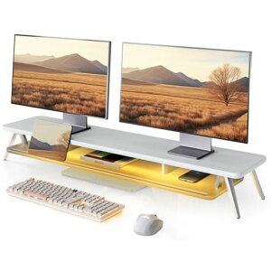 Fenge���j�^�[����p�\�R����f�X�N�V�F���tpc�����䕝108cm2�iRGB�e�[�v���C�g�t���A���~���r�A�N�������j�^�[�X�^���h���j�^�[�X�^���h�p�\�R���X�^���h�����[��������(�z���C�g)