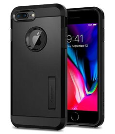 【SPIGEN】 IPHONE8 PLUS ケース / IPHONE7 PLUS ケース 米軍MIL規格取得 耐衝撃 スタンド機能 タフ・アーマー2 055CS22246 (ブラック)