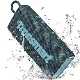 BLUETOOTH スピーカー TRONSMART ブルートゥース接続 USB-C充電 ポータブル IPX7防水 完全ワイヤレスステレオ対応 アウトドア お風呂 キッチン (ライトブルー)