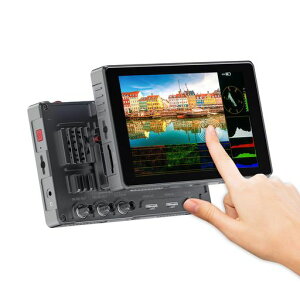 FEELWORLDS77�C���`1600nit�J�����t�B�[���h���j�^�[1920x1200�^�b�`�X�N���[��12G-SDI/HDMI2.0���o��DCI-P3�V�l�}�F��3DLUT�A���~�n�E�W���OSDI/HDMI���ݓ]���Ή�