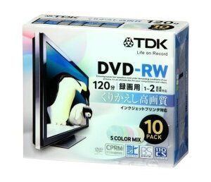 TDK�^��pDVD-RW�f�W�^�������^��Ή�(CPRM)5�F�J���[�v�����^�u��1-2�{��5mm�X�����P�[�X10���p�b�NDRW120DPMA10U