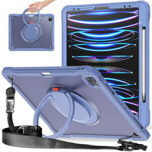 PboyiqiS For iPad Air 13 �C���`2026(M4)/2025(M3)/2024(M2)�������P�[�X,Aslo For iPad Pro 12.9�C���`�������P�[�X,360°��]�X�n���h�z���_�[ �X,�X�^���h�@�\ �ϏՌ� ���