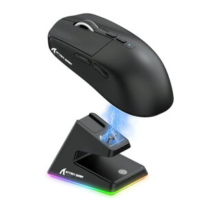 MAMBASNAKE x ATTACK SHARK X6 ���� �Q�[�~���O�}�E�X ���y�� 49g PAW3395 �}�O�l�b�gRGB�[�d�X�^���h ��