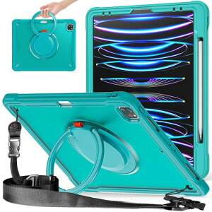 PboyiqiS For iPad Air 13 �C���`2026(M4)/2025(M3)/2024(M2)�������P�[�X,Aslo For iPad Pro 12.9�C���`�������P�[�X,360°��]�X�n���h�z���_�[ �X,�X�^���h�@�\ �ϏՌ� ���