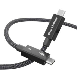 StarLinkerThunderbolt4Cable3mAґgAPD[dA40Gbpsf[^]&8K@60Hz4K@144HzAThunderbolt3AUSB4AMacBookProAiPad