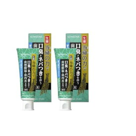 【まとめ買い】サンスター 【医薬部外品】 薬用塩ハミガキ 当帰の力 【すっきりハーブタイプ】 歯磨き粉 生薬 トウキ ハグキケア 歯周病 歯槽膿漏 歯肉炎 ハグキのハレ・出血 口臭予防 [フレッシュハーブミント] 85G×2個