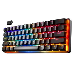 SteelSeries �Q�[�~���O�L�[�{�[�h �~�j�T�C�Y Apex Pro Mini Wireless US ���� ���C�����X �p��z�� Quantum 2.0���C�����X�ڑ� OmniPoint�X�C�b�` 2-in-1�A�N�V�����L�[ ���� 64842