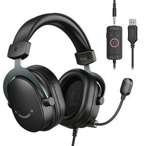 FIFINEQ[~OwbhZbg7.1TEhTEhL3.5mm/USBڑ50mmhCo[ESw}CNtPC/X}z/NintendoSwitch/PS4/PS5ɑΉʒ߉\^Q[zM