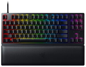 Razer Huntsman V2 Tenkeyless Clicky Optical Switch �Q�[�~���O�L�[�{�[�h �p�� US�z�� �I�v�e�B�J���X�C�b�` �N���b�L�[�G�� �É� �e���L�[���X �_�u���V���b�g PBT �L�[�L���b�v ���X�g���X�g