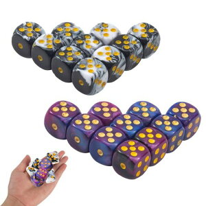 ADOFUN���ʑ̃_�C�X20�Z�b�g�T�C�R���T�C�R��6�ʃ_�C�X16mm�_�C�X�Ȃǃe�[�u���Q�[���p�~�����[�g���L���[�u���E���h�R�[�i�[�|�[�^�u���e�[�u���Q�[���g���C�_�C�X�Z�b�g6�ʃ_�C�X�e�c