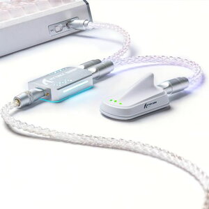 ATTACK SHARK C07PRO 2-in-1 USB-C �J�X�^���P�[�u�� CNC 6063�A���~���� �q��R�l�N�^�[�t�� (�z���C�g)