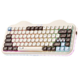 YUNZII C75 ���C�����X ���J�j�J���L�[�{�[�h 75%���C�A�E�g �z�b�g�X���b�v�Ή� �N���[�~�[�L�[�{�[�h NKRO PBT MOA �L�[�L���b�v RGB�o�b�N���C�g �K�X�P�b�g�}�E���g �����P�[�L�f�U�C�� BT5�c