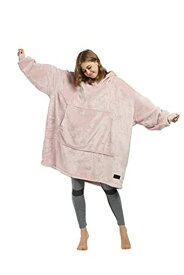 CATALONIA 着る毛布 ポンチョ フード付き パーカー レディース もこもこ ルームウェア 冬 かわいい ガウン 着るブランケット メンズ 防寒 部屋着 ピンク