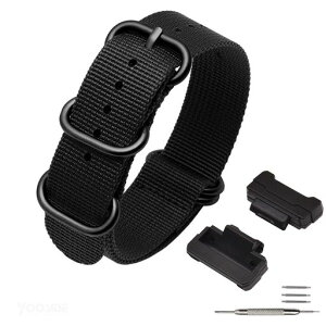 [YOOSIDE] �i�C�������v�o���h �����p ���v�x���g G-Shock GW-5000 5035 DW5600 GW-M5610 �ȂǂɃt�B�b�g���܂� (�u���b�N(�u���b�N�o�b�N��))