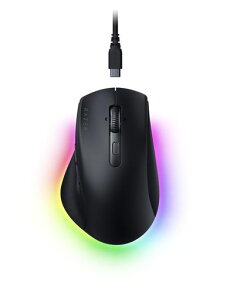 Razer���C�U�[ProClickV2�G���S�m�~�b�N���C�����X�}�E�X2.4GHzBluetoothUSB-C�����N���b�N��AI�v�����v�g�}�X�^�[�ō�Ǝ��Ԃ�Z�k3.5�����̃o�b�e���[����HyperScroll�`���g�z�C�[��