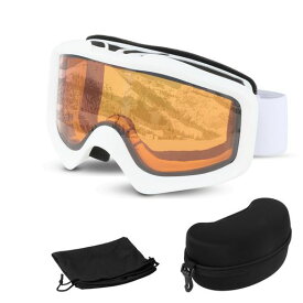 [FOCUHUNTER]スキーゴーグルスノボゴーグルスノーボードゴーグル専用ハードケース付眼鏡対応曇り止め広視野レンズ防風/防雪/紫外線防止軽量耐衝撃適用大人男女兼用登山スキー用スポーツ…