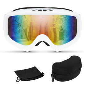 [FOCUHUNTER]スキーゴーグルスノボゴーグルスノーボードゴーグル専用ハードケース付眼鏡対応曇り止め広視野レンズ防風/防雪/紫外線防止軽量耐衝撃適用大人男女兼用登山スキー用スポーツ…