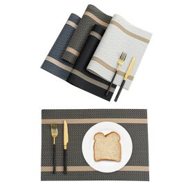 GreenGeeランチョンマット4枚セットマットテーブル30x45cm四角PVC製花柄テーブルマット食卓飾り防汚断熱水洗いOKお手入れ簡単滑り止め摩擦耐える華やか雰囲気プレースマット家庭用レストラ…