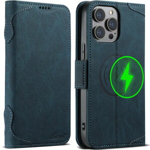 JCGOOD IPHONE12 PRO MAX �P�[�X �蒠�^ MAGSAFE�Ή� ��PHONE12 PROMAX �P�[�X �}�O�Z�[�t ���C�����X�[�d�Ή� �J�[�h���[ �A�C�t�H��12 �v���}�b�N�X �J�o�[ �蒠 �X�^���h�@�\ ���z�^ �J�[�h����