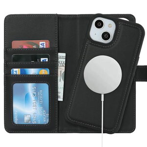 HavayaiPhone15�P�[�XMagsafe�Ή�iPhone15�P�[�X�蒠�^�}�O�Z�[�t�ϏՌ��y������2in1�z�J�[�h���[���C�����X�[�d�Ή��t�F�C�N���U�[(6.1�C���`�Ή�)-�u���b�N