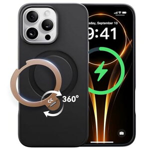 �y2026�V�o��E�@�\���̋ɂ݁zCASEKOO iPhone 16 Pro �p �P�[�X 360�x��]�X�^���h ���c���� �ϏՌ� MagSafe�Ή� ����~�� �}�b�g�d�グ ���ϖh�~ ���C�����X�[�d�Ή� �X�g���b�v�z�[���t�� ��phone16pro