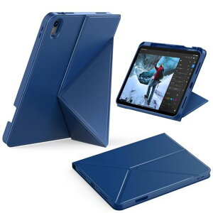 CACOE iPad 11����/10���� �P�[�X iPad(A16)11�C���` 2025/10.9�C���` 2022�ʗp A2696 A2757 A2777 �y�����[ �܂�K�p�^�[���p�l��TPU�o�b�N�J�o�[ �X�^���h �X�}�[�g�J�o�[ (�l�C�r�[)