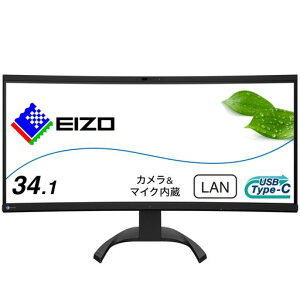 EIZO�r�W�l�X�����E���g�����C�h�Ȗʃ��j�^�[|FlexScanEV3450XC-BK|34.1�^3440x1440�EUSBType-C(94W���d)�E�X�^���h���E�u���b�N