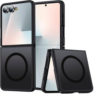 Aunote Galaxy Z Flip7 �P�[�X MagSafe �ɑΉ� �ϏՌ� �����Y�ی� �ϋv�� ���΂݂Ȃ� �w��h�~ ���C�����X�[�d�Ή� Galaxyzflip7 �P�[�X �}�O�l�b�g ������ �u���b�N