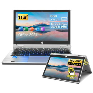 Dobios�m�[�g�p�\�R��2in1�^�b�`�X�N���[��360°��]Office2024����Windows11ProCPUN37004�R�A�|�[�^�u�����y�ʃ^�u���b�gPCWi-Fi5�ABluetooth�AMicro