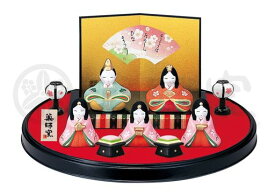 薬師窯桃の節句ひな人形錦彩平飾り雛