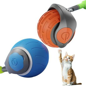 2個猫おもちゃ自動動く猫ボールおもちゃ猫玩具360°自動回転自動高速/低速通常モード/スマートモード切り替え障害物自動回避安全で耐久性があるType-C充電猫の運動不足解消猫遊び道具