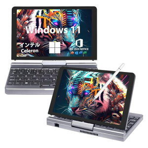 2in1�m�[�g�p�\�R�� �^�u���b�gpc �yWin11 Pro/MS Office 2024���ځz8.0�C���`HD �m�[�gPC������12���� Alder Lake N150(�ő�3.4GHz)LPDDR5 12G������ SSD 512GB �~�jPC ���^