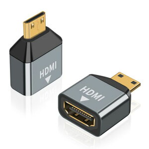 Poyiccot HDMI �~�jHDMI�ϊ��A�_�v�^ 4K�AMini HDMI to HDMI �ϊ��A�_�v�^ (�~�jHDMI�^�C�vC�I�X - �^�C�vA���X) HDMI 2.0 4K@60Hz �n�C�X�s�[�h ���� ���p �~�jHDMI�ϊ��A�_�v�^