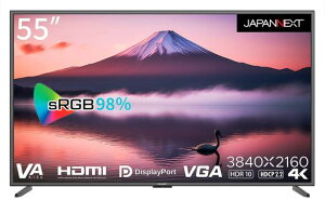 JAPANNEXT55�C���`��^4K���j�^�[JN-V5500UHDR-N����򃂃f��HDMIDPVGAPIP/PBP�Ή�