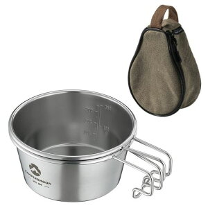 �L�����s���O���[��(CAMPINGMOON)�L�����v�p�R�b�v�X�e�����X�V�F���J�b�v�[�^360ml2�_�Z�b�gS-360-2P+B