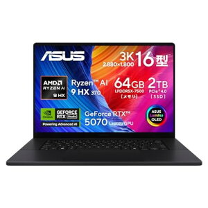 ASUS�m�[�g�p�\�R��ProArtP16H7606WP16�C���`AMDRyzenAI9HX370������64GBSSD2TBGeForceRTX5070Windows11�d��1.85kgType-C���d�Ή�