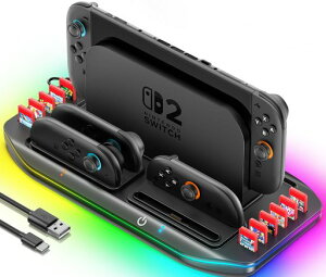 Switch2�W���C�R���[�d��X�^���h�}�O�l�b�g��RGB���C�g���[�h�ύX�\Joy-Con2�[�dSwitch2�h�b�N�ƃQ�[���\�t�g���[��̌^�X�C�b�`�R���g���[���[���Ӌ@��NintendoSwitch2�Ή�