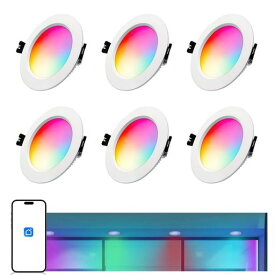 Aotealit LEDダウンライト、90~100φ対応、調光調色、10W RGBW CCT、アプリ・スマホで操作可能
