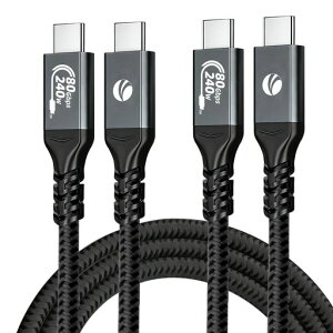 VCOM USB4 �P�[�u�� 80Gbps Thunderbolt 5 �݊� PD 240W �[�d�Ή� Type-C 16K�f���o�͑Ή� �i�C�����ґg ���ϋv MacBook Pro/iPad Pro/Dell/Type c�g�тȂǂɑΉ��œK 1m