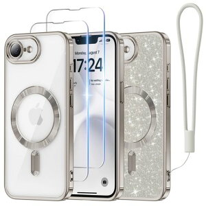 Meifigno�P�[�XiPhone17e/16e�p[MagSafe�Ή�][HD�t�B����2��][�O���b�^�[�J�[�h&���X�g�X�g���b�v]�T���E���h�����Y�ی�iPhone17e/16e�P�[�X�p�V���o�[